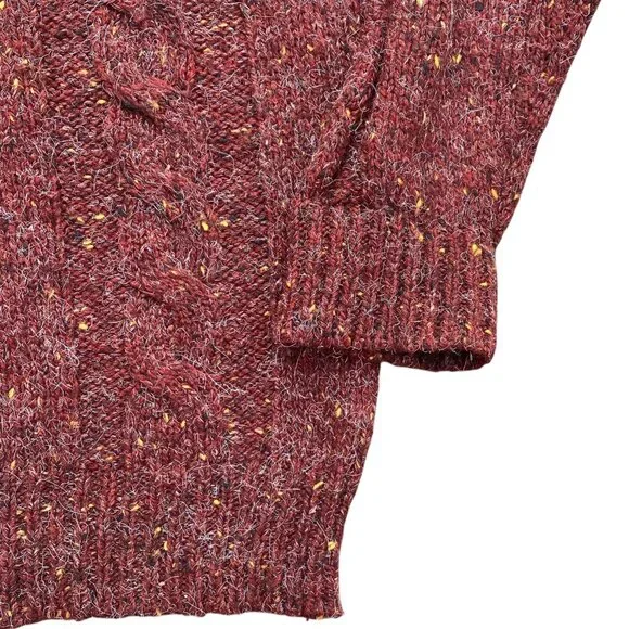 Vintage Claybrooke Wool Cardigan Rust Shag Kurt Cobain Grunge Grandpa Sweater-M